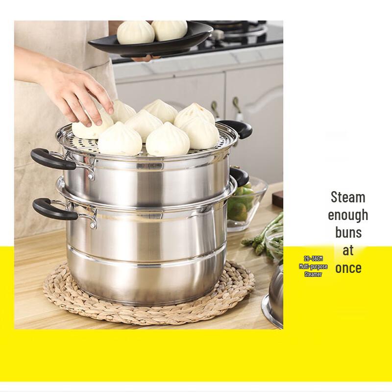 Мистер. Пароварка Jane из нержавеющей стали с 3 ярусами, 36 см