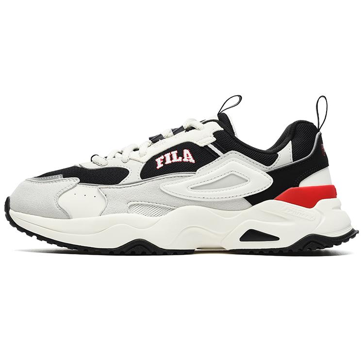 Fila Rayflide Текстиль, Синтетическая кожа Износостойкие И Легкие Низкие Повседневные Туфли Мужские Черный Белый F12M242121FBS