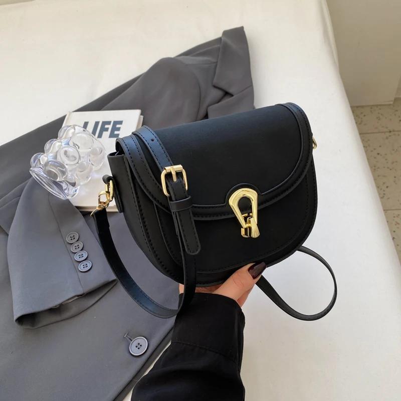 Стильная ретро сумка на одно плечо осень и зима новая модная универсальная сумка-седло сумка на одно плечо подмышка