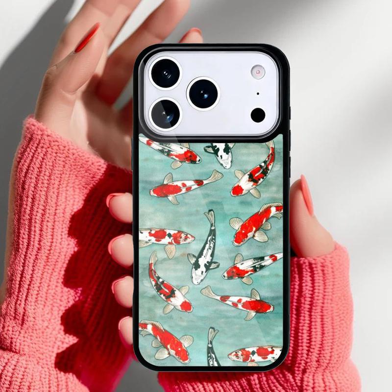 Японская рыба кои Чехол для телефона iPhone 17 16 15 14 13 Pro Max Задняя крышка для 12 11 Pro Coque