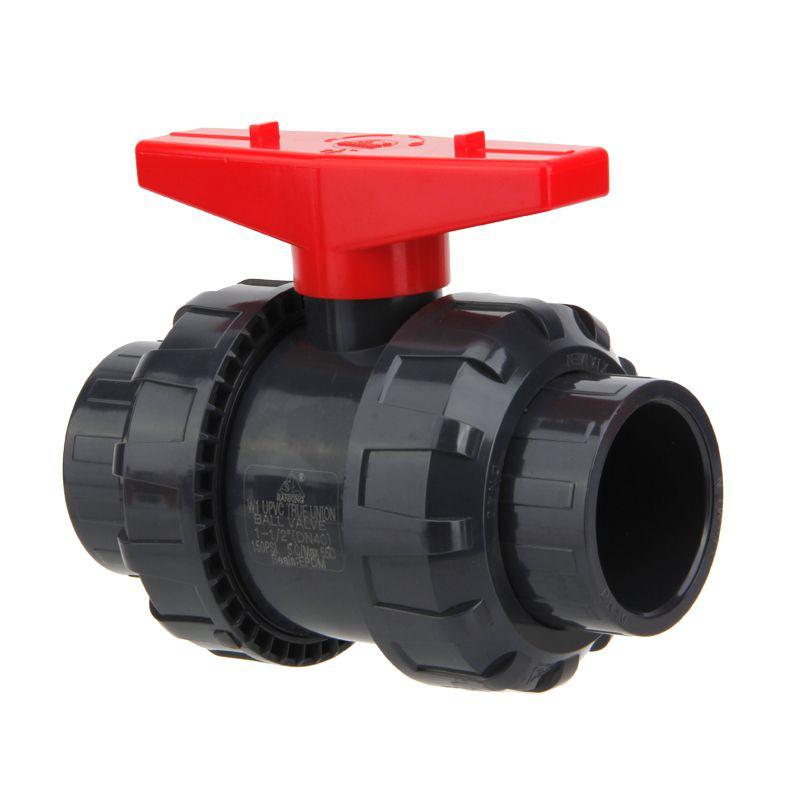 Taiwan PVC Double Union Ball Valve - Acid & Alkali Resistant with Handle