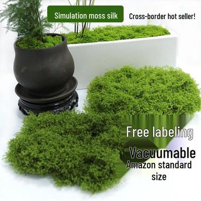 Искусственный мох, шелковистая трава, газон для ландшафтного дизайна и декора