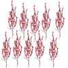 10pcs Christmas Artificial Berries Branches Decor Fake Flowers Plant for Xmas Tree DIY Holiday Wreath Craft Home Party Ornament