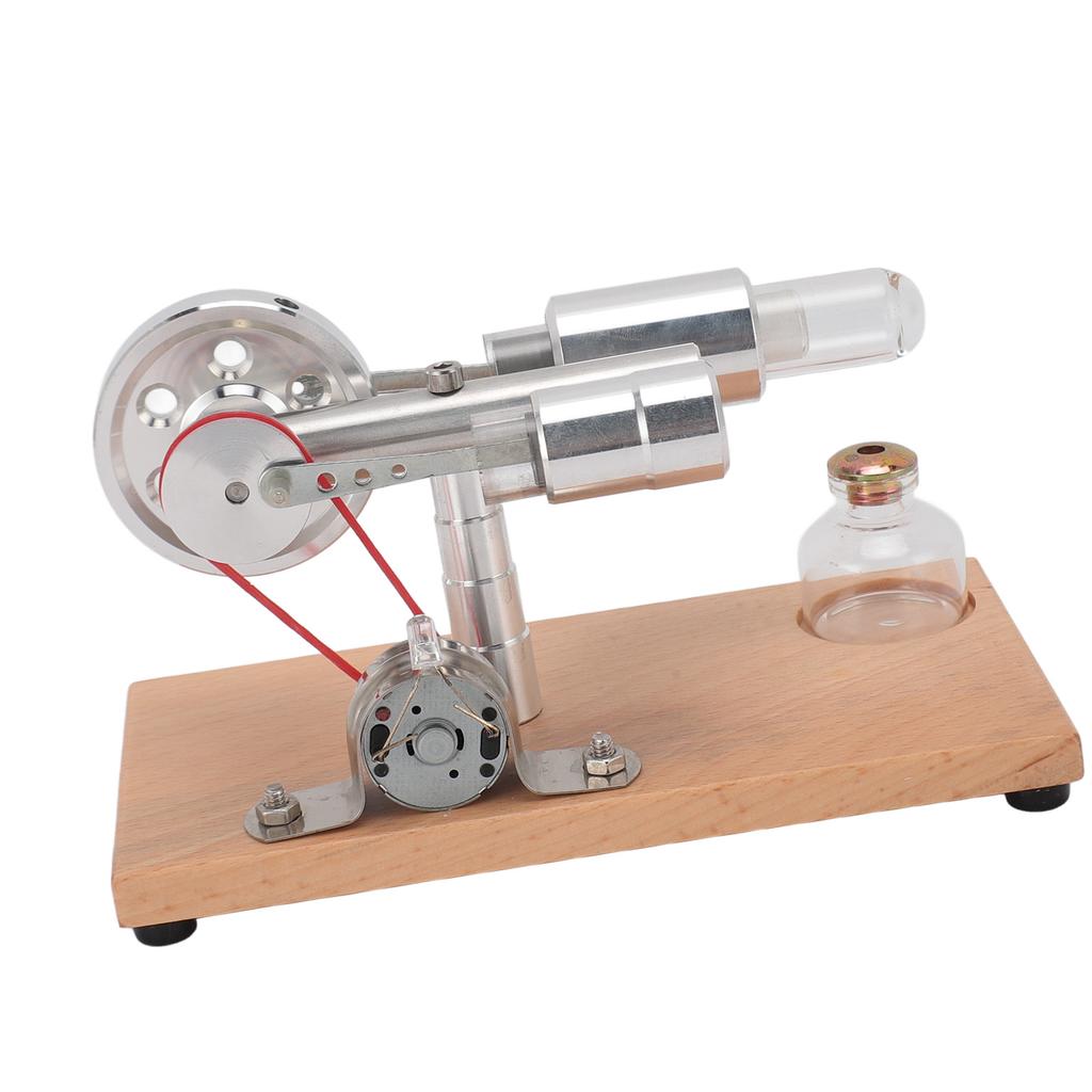 Hot Air Stirling Engine Motor Model DIY Educational Electricity Generator Colorful LED for Kids