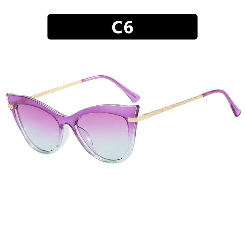 Cat's eye flat mirror ins Internet celebrity anti-blue light glasses frame European and American personality trend Spice girl plain glasses frame