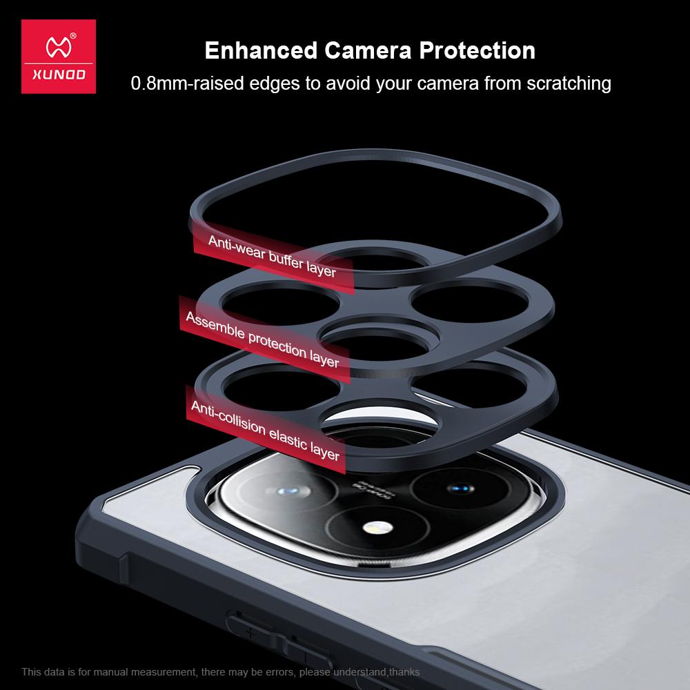 Чехол для Xiaomi Redmi Note 14 Pro Plus 5G Note 14 Pro 14 5G 14S 4G Глобальная версия PC+TPU Подушка безопасности Защита от падения Прозрачная задняя крышка