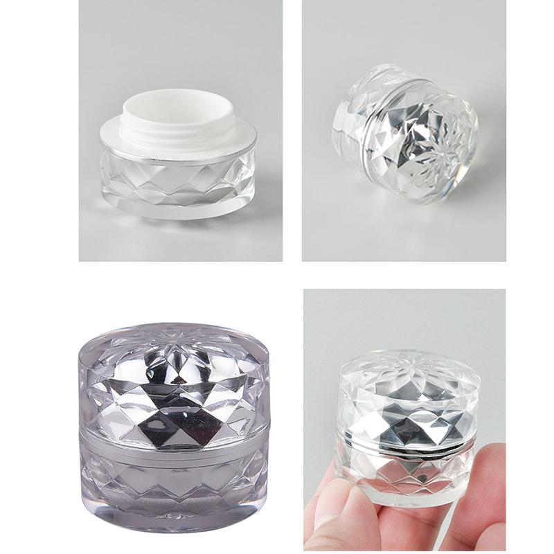 7г Пустая акриловая пластиковая банка для упаковки крема, бальзама, ногтей, свечей, косметики, дорожный контейнер для хранения с внутренней крышкой