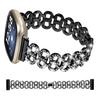 For Fitbit Versa 3/Sense Rhinestones Decor Zinc Alloy Replace Strap Gourd Shape Watch Band