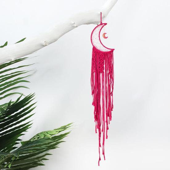 Ловец снов ручной работы Элегантный хлопковый канат Скандинавский ручной работы Звезда Луна Макраме настенные украшения Домашний декор