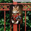 2D Flat, 1pc, Royal Maine Coon Cat King Metal Aluminum Sign - Retro Funny Cat Lover Wall Decor Does Not Need Electricity, Perfect for Country Yard