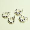 Sowi Croissant Hoop Earrings Mall Stylish Accessories Gift Present (EC Limited/Croissant Motif) (Silver 925) 308E0004-TY