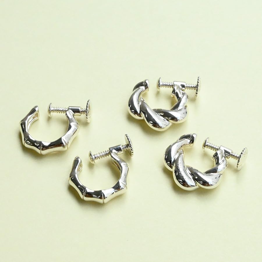 Sowi Croissant Hoop Earrings Mall Stylish Accessories Gift Present (EC Limited/Croissant Motif) (Silver 925) 308E0004-TY