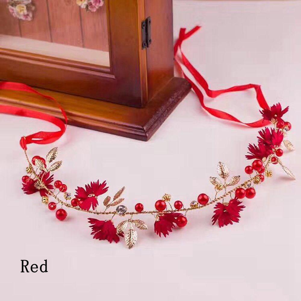 Elegant Floral Hair Accessories Bride Flower Hairband Crystal Daisy Headwear Crown Headband