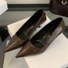 Fashion Eiyken Spring Autumn Sexy Pointed Toe Women Pumps Elegant Thin Low Heels Comfortable Stripper Prom Dress Ladies Shoes