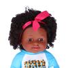12 Inch Lovely Simulated Black Girl Doll African Baby Doll Kid   Toy Birthday Gift