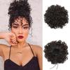 Messy Hair Buns Wig Piece Elastic Drawstring Loose Large Curly Bun 60g Synthetic Short Dark Ponytail Extension For Women Daily Wear Wig