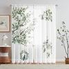 2 Pieces HD Digital Magpie Magnolia Flower Landscape Printed Window Screen Home Decorating Style Decorative Living Room Bedroom