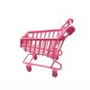 Корзина для покупок Стойка для губок для макияжа Миниатюрная продуктовая тележка Маленькая ручная тележка для супермаркета Корзина для покупок Игрушка для детей
