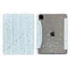 Y-Shape Tri-Fold IPad Case With Pen Slot Blue Star Polka Dot 11 Air 8 7 6 10 Sleep Wake Function