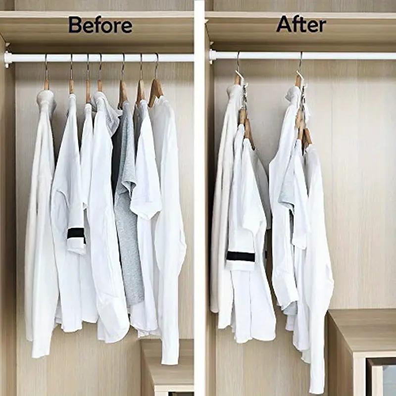 Многофункциональный пластиковый крючок-соединитель для вешалок - Штабелируемая и компактная вешалка для одежды (Доступно в количестве 1, 2 или 4 шт.)