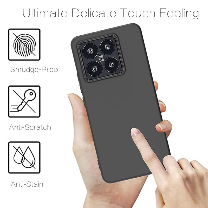 Гибкий чехол из жидкого силикона TPU для Xiaomi 14T Pro Mi 14 13 12 Lite 13T 12T G Защитный чехол Fundas Coque Capa