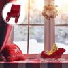 Simple Christmas Red Sledge Sleigh Classic Christmas Sleigh Ornament Christmas Tree Hanging Sleigh Miniature Sleigh Model Decor