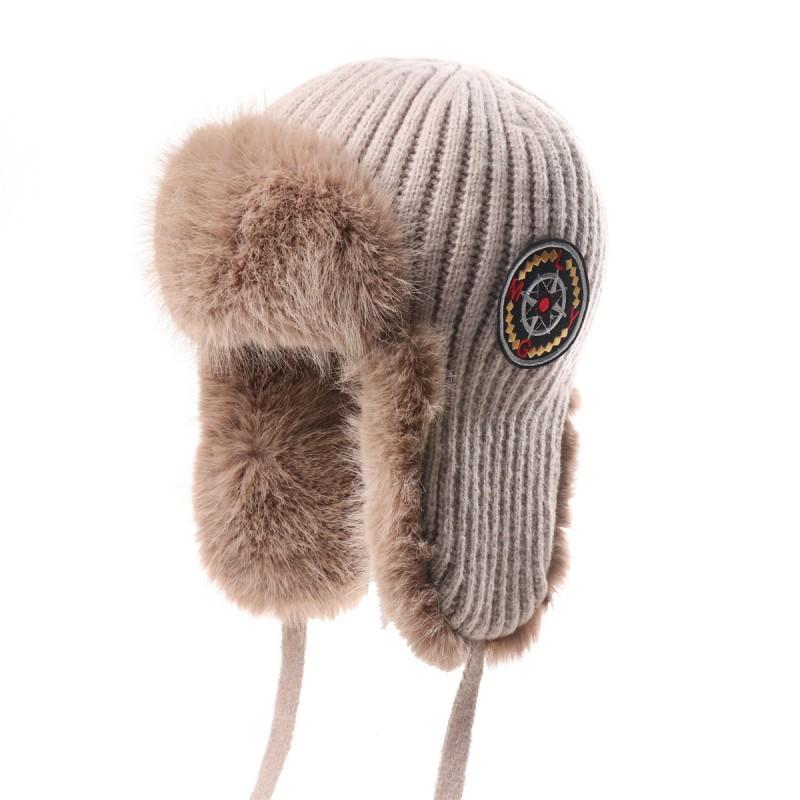 Unisex Winter Warm Fleece Lined Windproof Beanie Hat With Ear Protection Cycling Outdoor Use