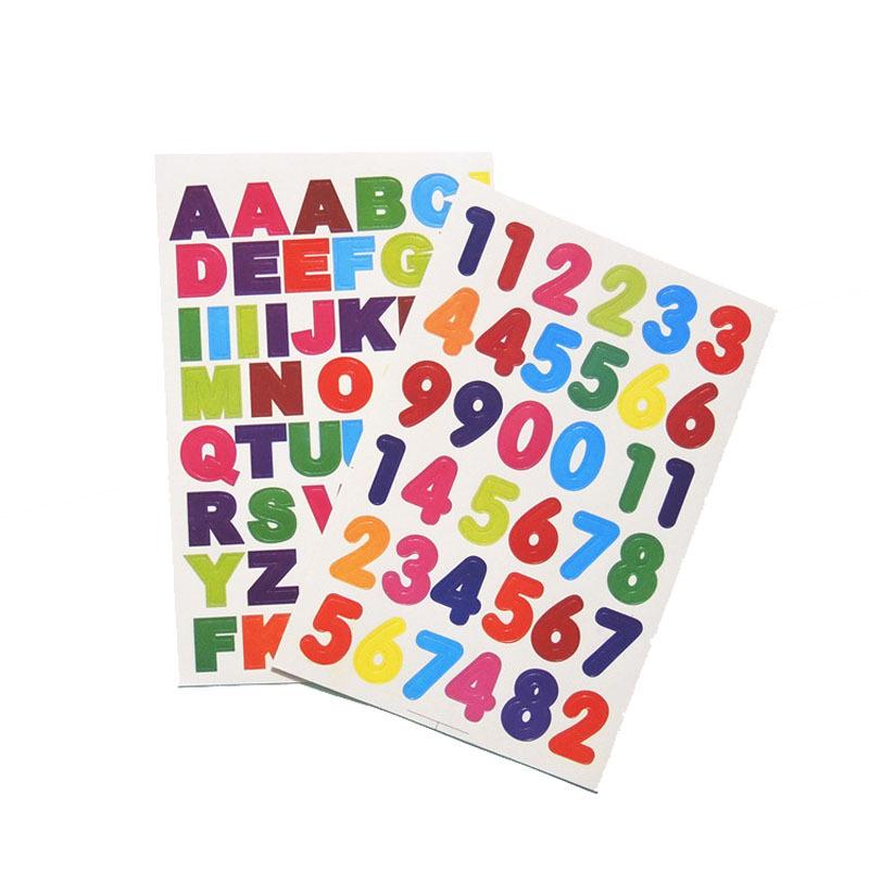 Самоклеящиеся английские буквы и цифры для детей (0-9, A-Z)