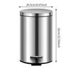Мусорное ведро из нержавеющей стали с откидной крышкой: Бесшумное, с плавным закрыванием, мусорное ведро с педалью для ванной комнаты или кухни.