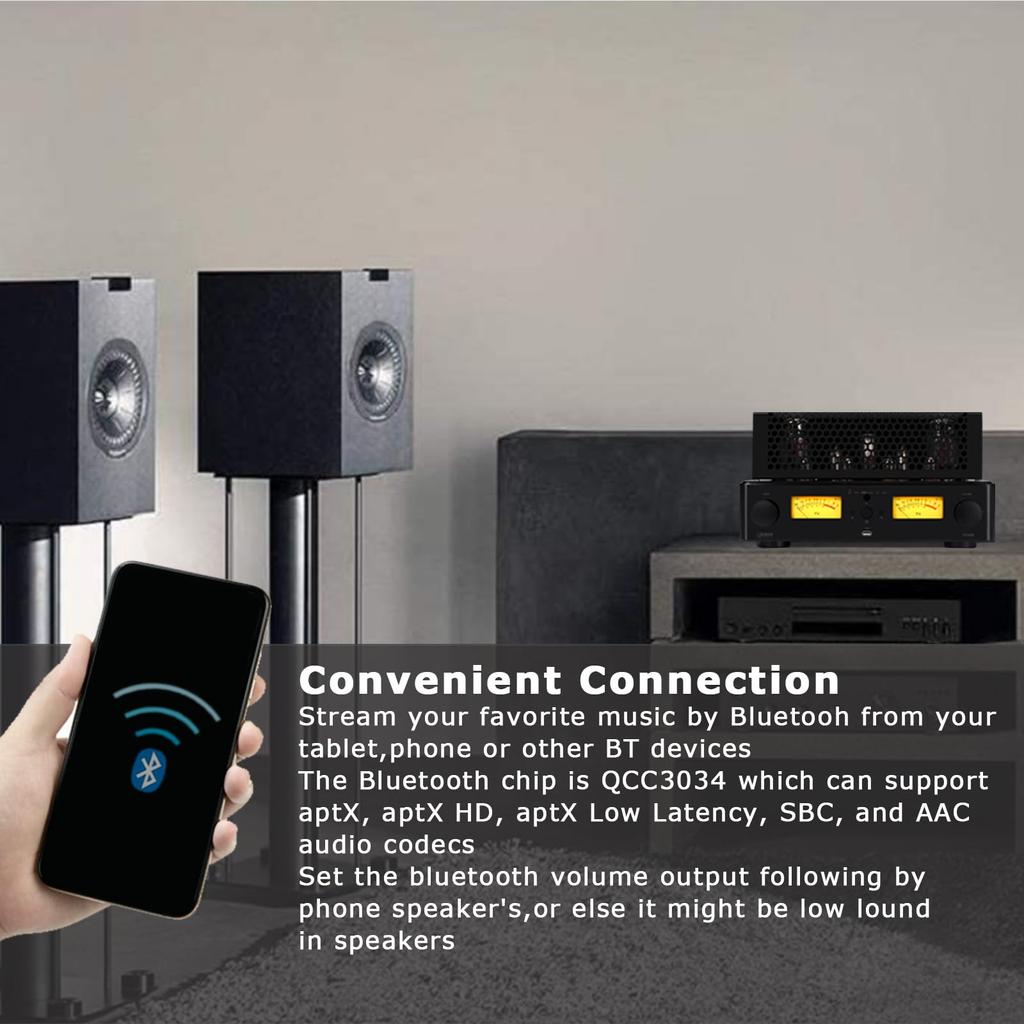 Juson Audio FTA88 180 Вт KT88 ламповый усилитель класса A HIFI вакуумный усилитель BT Mosfet Single End Dual Mode Remote 5.0 aptX-HD