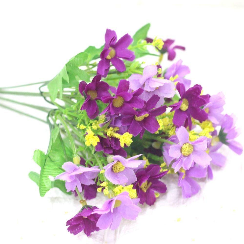 7-pronged Simulation Flower Cute Silk Flower 28 Heads Artificial Daisy Outdoor Floral