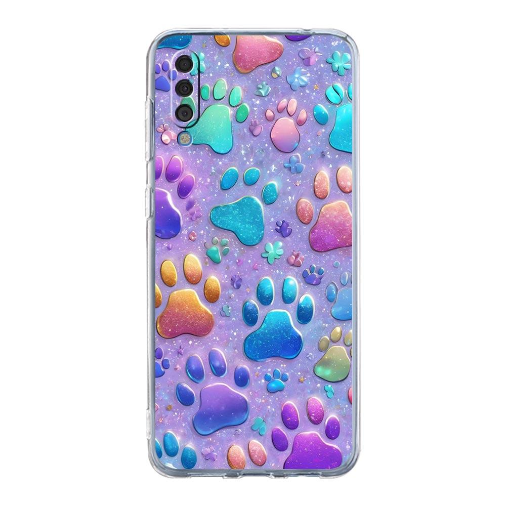 Чехол для телефона Samsung A56 A36 A26 A16 A14 A12 A22 A32 5G A34 A42 A52 A54 A50 A70 A72 A40 A20E A20S A04S A06 Cover Лапка собаки