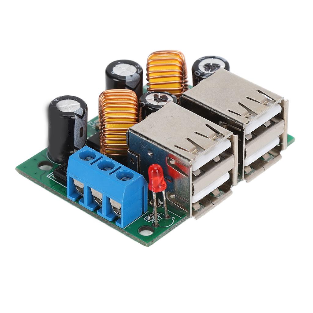 4 USB Port Power Converter Board Buck Power Supply Conversion Module DC 12V 24V 40V To 5V 5A