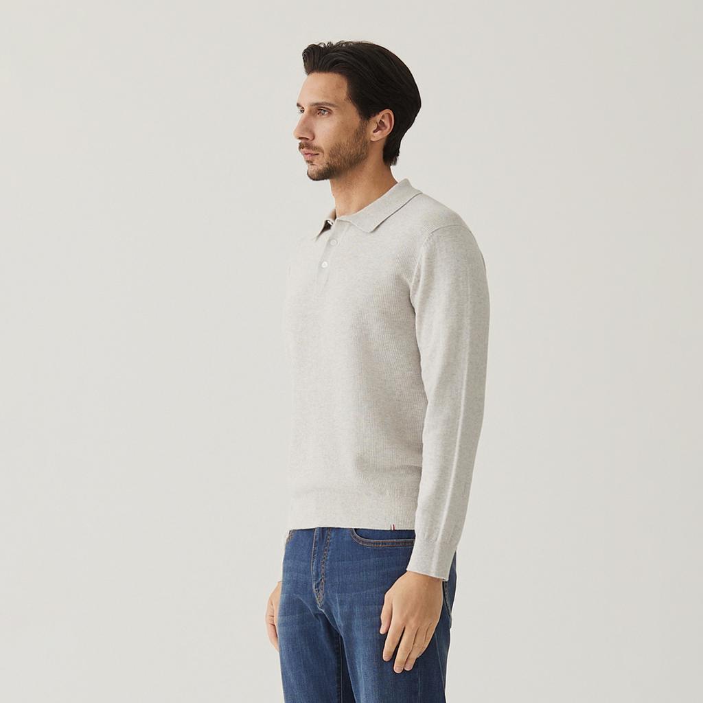 FERRAROMILANO Cotton Cashmere Blended Thierry Knit L/Grey (Am0Ftsy10132)