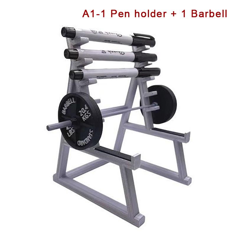 Держатель для ручек Squat Rack, забавный держатель для ручек Gym, держатель для ручек Barbell, уникальный мини-органайзер для ручек с гантелями и штангами