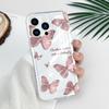 Retro Butterfly Transparent Phone Case For iPhone 13 12 11 X XR XS 8 7 6 Pro Max Plus Mini Soft TPU Cover