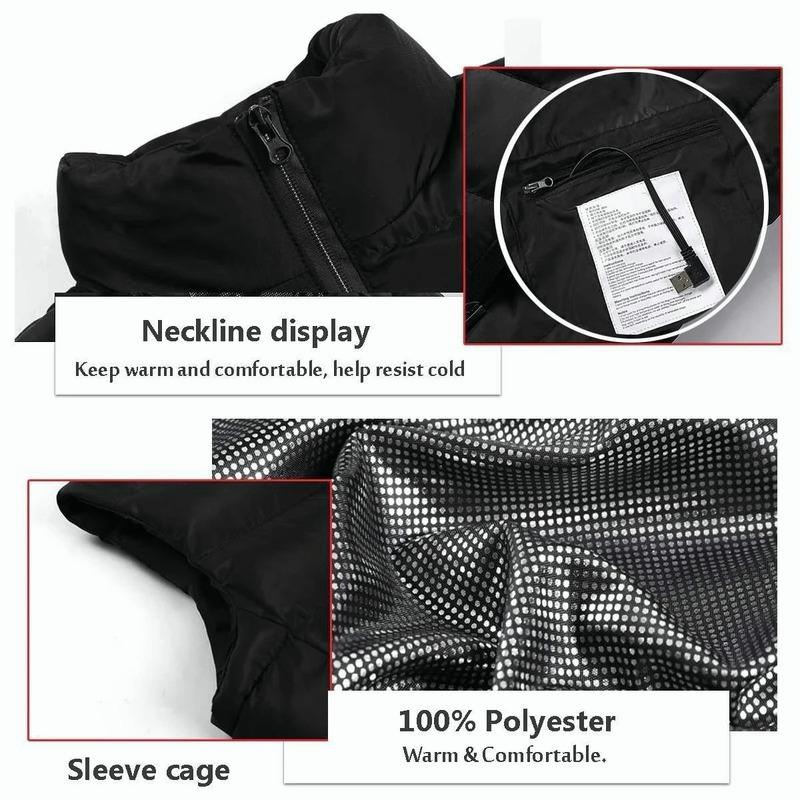 9 мест жилет с подогревом для мужчин женщин USB куртка с подогревом тепловой жилет охотничий жилет зима