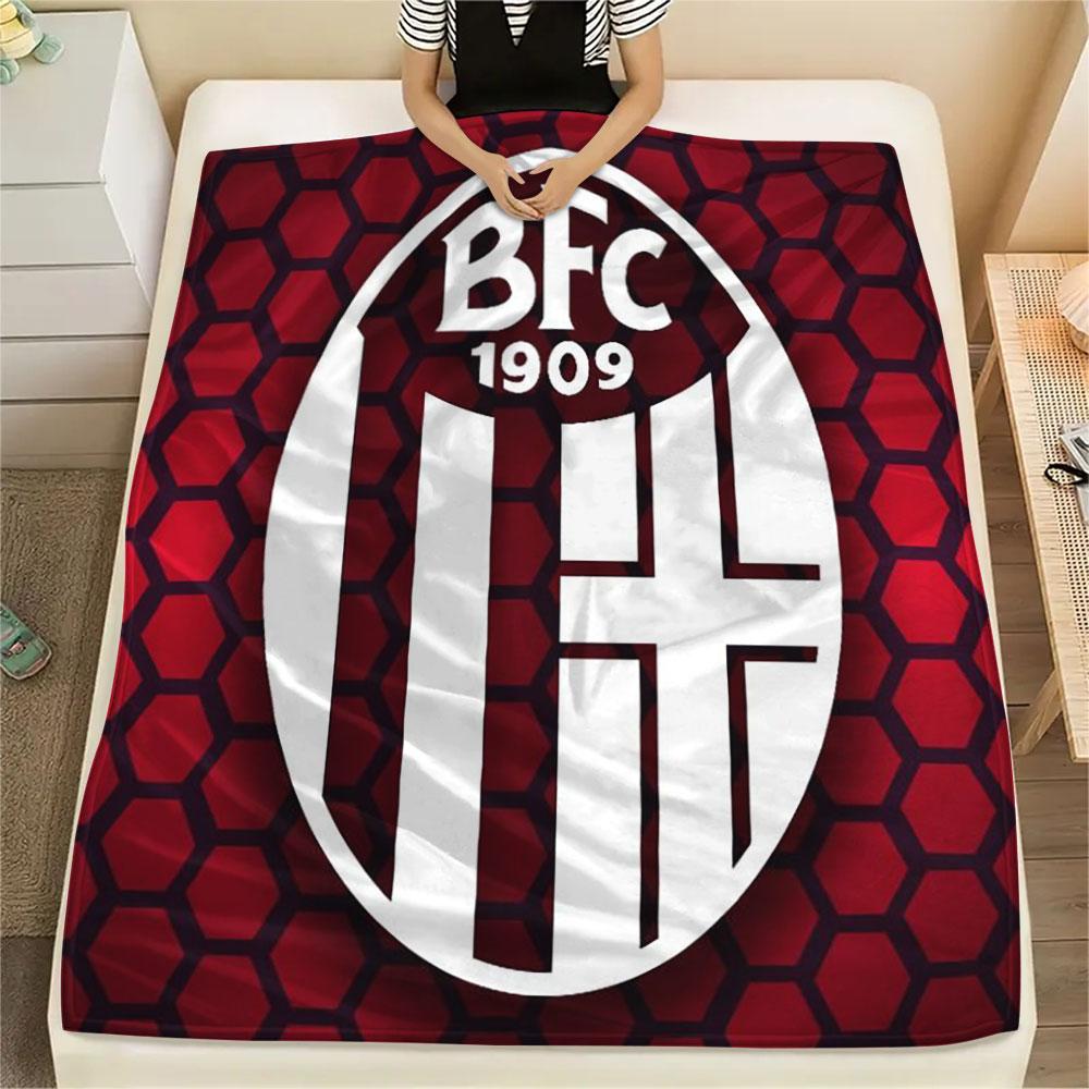 1PC Bologna FC 1909 Patterned Flannel Blanket Suitable For All Seasons for Home Decor Warmth and Comfort Gifts Holiday Present