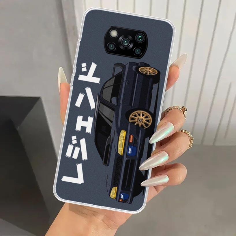 Чехол для телефона JDM Tokyo Drift Sports Car для Xiaomi Poco X5 X6 X7 Pro F7 Ultra M7 Redmi 15 15C 13 13C 12 12C 10 10A 10C 9 9A 9C 9T