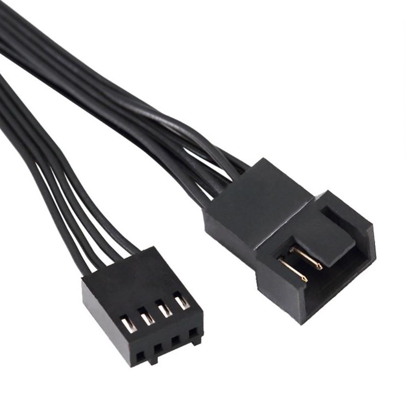 Durability 4Pin Computer Fan Power Extension Cord Splitter Supports 3pcs 3pin/4pin Fan for MultiDevice Thermal Management