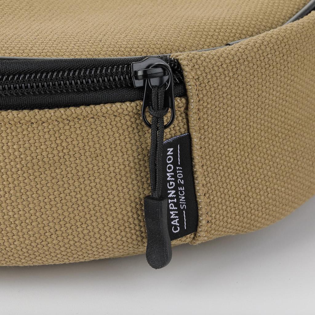 CAMPING MOON Outdoor Tableware Camping Stainless Steel Plates and Dish Set (4-Piece Set) with Canvas Case (S397-1S)