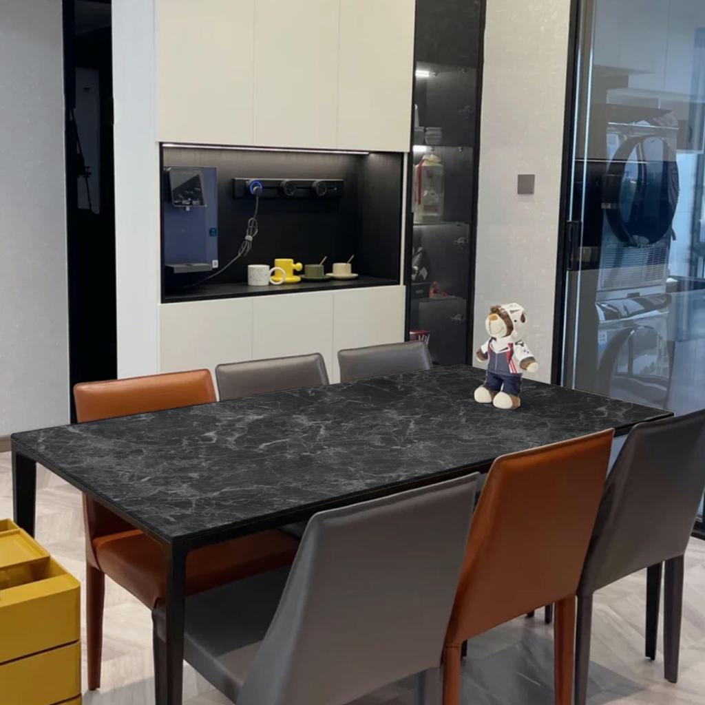 Jiroka Remake Marble Wallpaper 40cm Wide X 10m Perfect for and Rental Properties Sheet, Sticker, Gray, Marble-Look Wallpaper, Pre-Adhesive, Long,