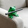 3D Printed Cute Frog Pen Holder, Bright Green Pen Stand with Pen-Grabbing Structure, Anti-Slip Desktop Organizer for Pens & Makeup Brushes, Creative
