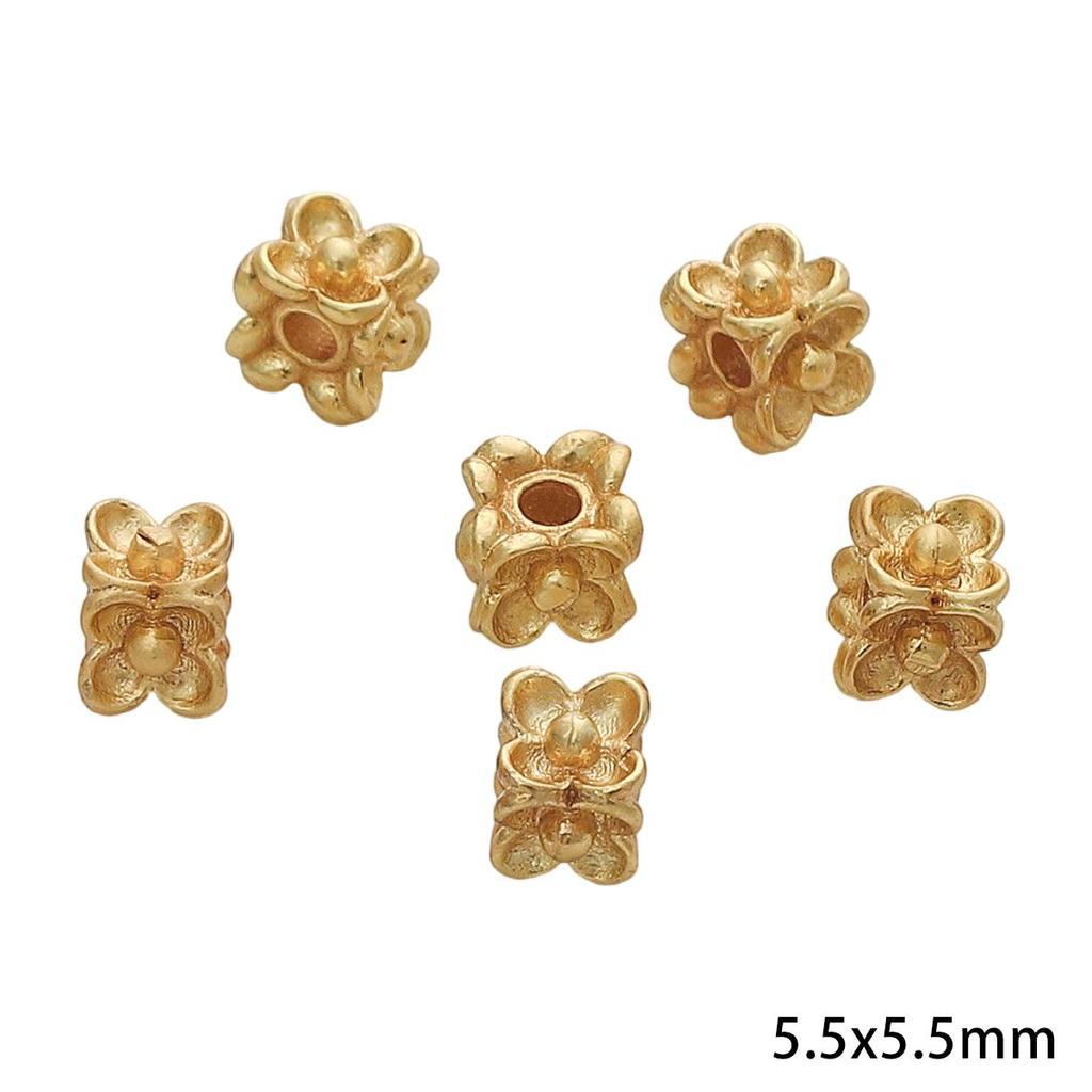 1шт 4-7 мм бусины-проставки из латуни в виде цветов для изготовления модных браслетов