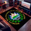 1pc flag of El Salvador Print Area Rug - Soft, Washable Non-Slip Indoor Mat for Office Chairs, Living Room, Home Office Decorative Rug