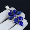Natural Lapis Lazuli Gemstone Pendant In 925 Sterling Silver - Blue Handmade Flower Design, Perfect for Gifts, and Everyday Wear Jewelry Gifts
