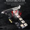 Карта-адаптер PCI-E to PCI-E 1 к 7 USB3.0 iser PCIE PCI для майнинга 1x к 16x Видеокарта Дискретная карта Позолоченная