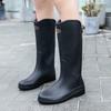 Women's Fashion Rain Boots Classic British Commuter Water Boots High Rubber Non-slip Boots Rain Boots Women