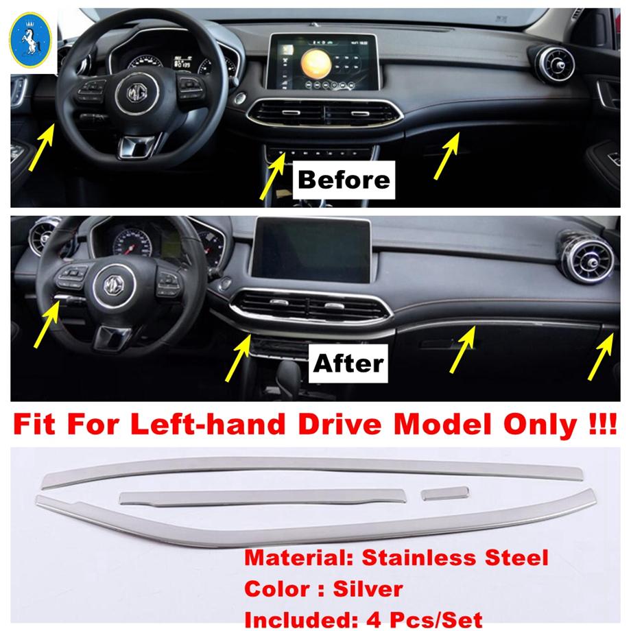 Silver Auto Accessories Window Lift / Air AC Central Control / Glove Box Sequ Cover Trim For MG HS / HS Plug-in - 2024