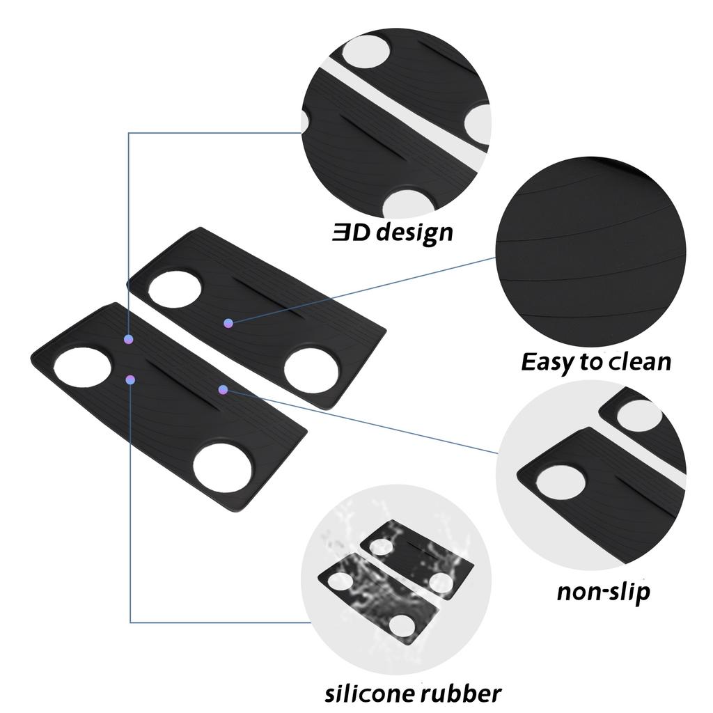 2 шт. Правый руль для Toyota Voxy/Noah 80 Series 2014-2025 Автомобильный коврик-столик Противоскользящая накладка Амортизирующие силиконовые аксессуары Черный